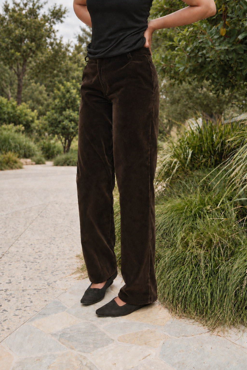 Heer Pants, front view outdoors